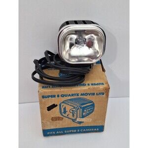 Acme-Lite Super 8 Quartz Movie Lite Camera Light Model 709 65010 Lamp In Box